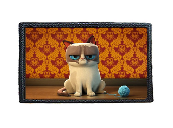 Naszywka GRUMPY CAT WITH TOY