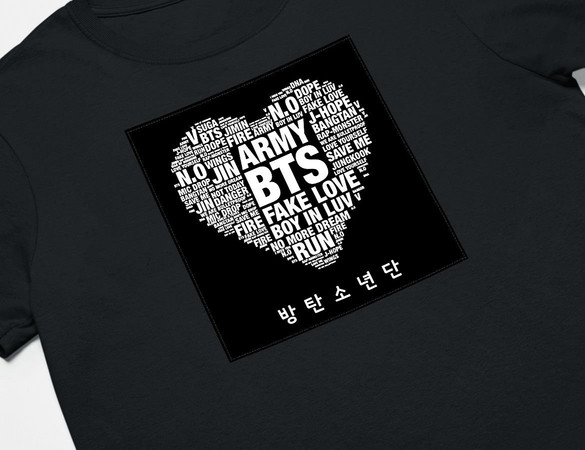 Koszulka z naszywką BTS Army