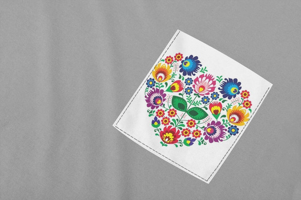 Koszulka z kieszonką WZORY ŁOWICKIE 03