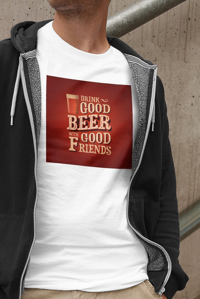 Koszulka z naszywką Drink Good Beer...