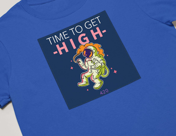 Koszulka z naszywką Time to get high