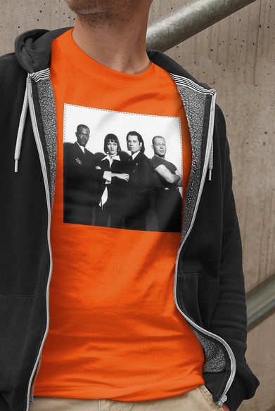 Koszulka z naszywką Pulp Fiction Squad 01