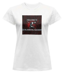 Bluzka damska z naszywką Lubię zapierd..lać 03