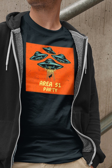 Koszulka z naszywką Area 51 Party
