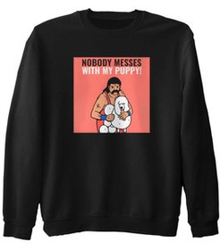 Bluza z naszywką Nobody messes …