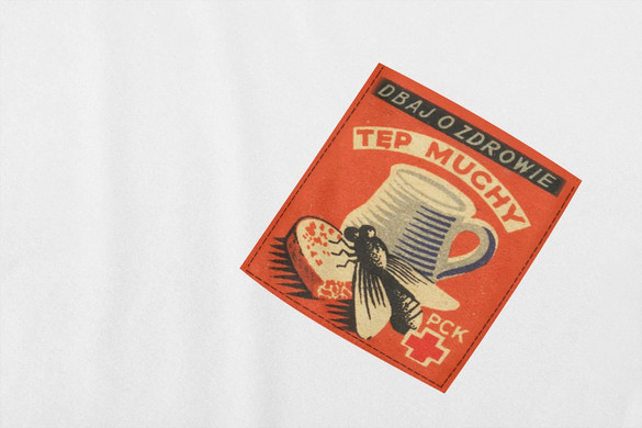 Koszulka z kieszonką TĘP MUCHY PLAKAT PRL