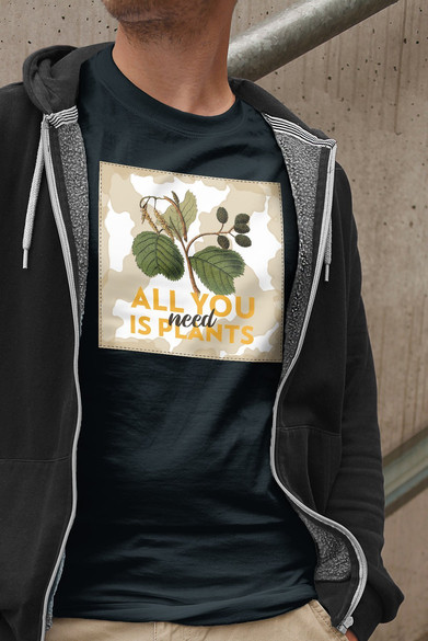 Koszulka z naszywką All you need is plants