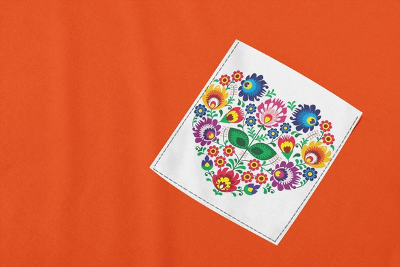 Koszulka z kieszonką WZORY ŁOWICKIE 03