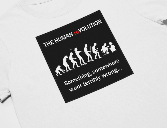 Koszulka z naszywką Human reVOLUTION