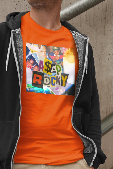 Koszulka z naszywką Asap Rocky collage