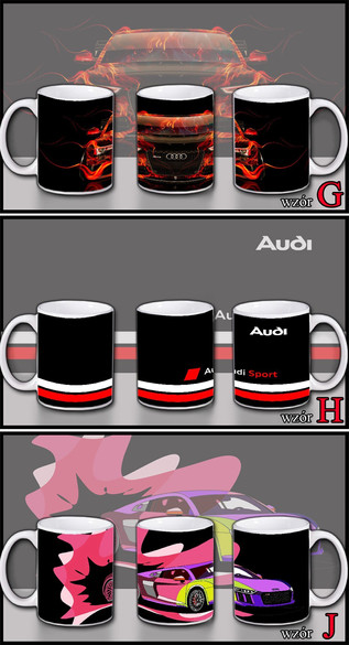 AUDI Zestaw poduszka kubek WZORY+GRATIS