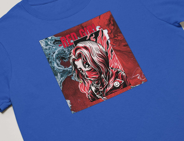 Koszulka z naszywką  RED GIRL