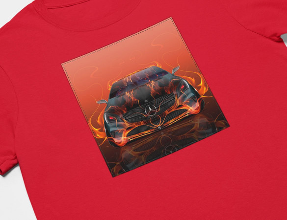 Koszulka z naszywką Mercedes-fire