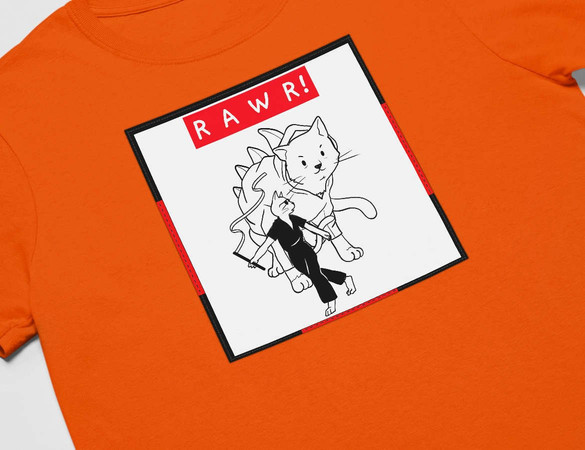 Koszulka z naszywką RAWR !