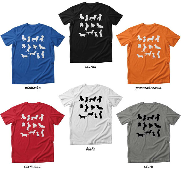 Koszulka PIESKI JAMNIK KONTUR