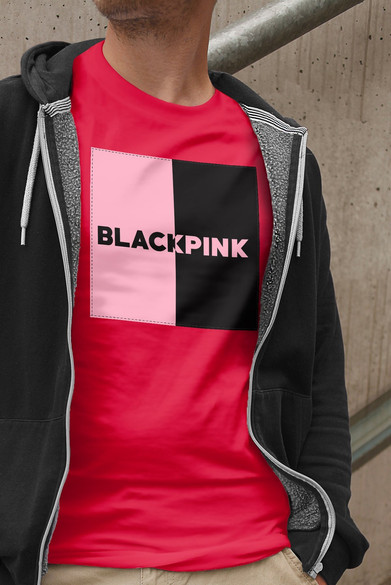 Koszulka z naszywką BLACKPINK logo