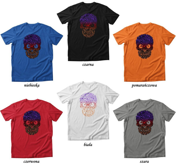 Koszulka dla Rowerzysty rowerowa Czacha + Napis 