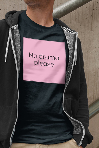 Koszulka z naszywką NO DRAMA PLEASE