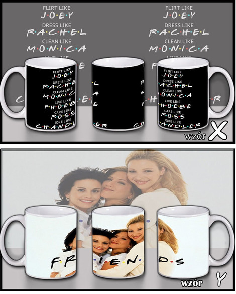 FRIENDS Zestaw poduszka kubek WZORY+GRATIS