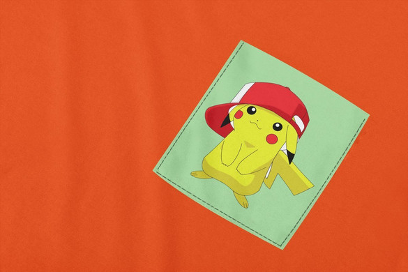 Koszulka z kieszonką PIKACHU
