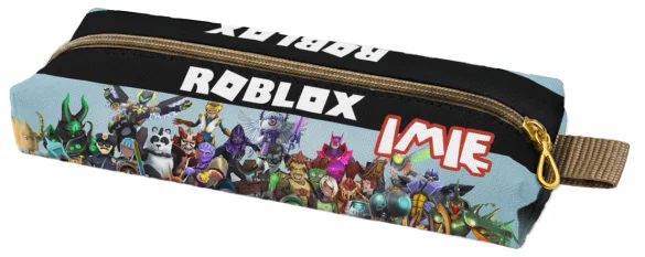 Piórnik szkolny prostokątny Roblox z wojownikami i imieniem – personalizowany