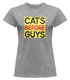 Bluzka damska z naszywką Cats before guys