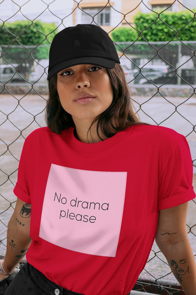 Koszulka z naszywką NO DRAMA PLEASE
