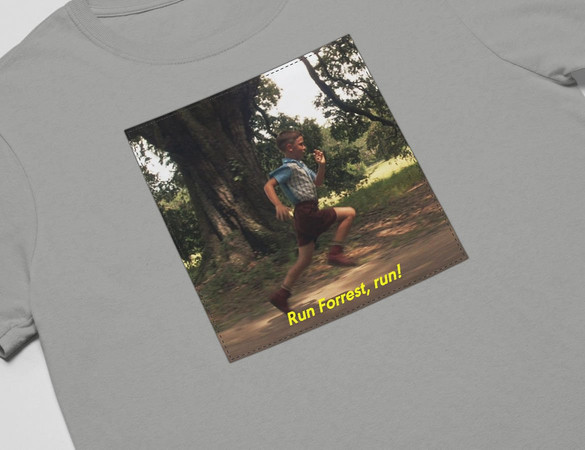 Koszulka z naszywką Forrest Gump RUN