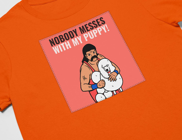 Koszulka z naszywką Nobody messes …