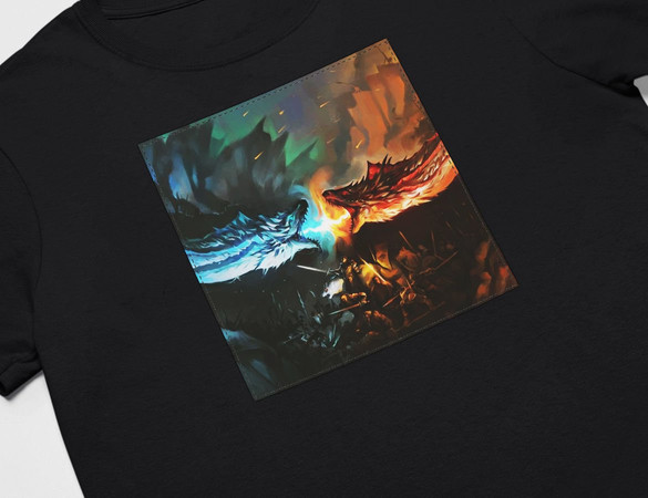 Koszulka z naszywką Game of Thrones dragon