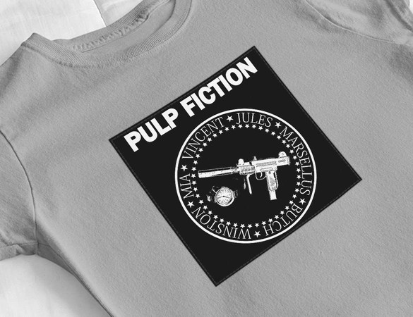 Bluzka damska z naszywką Pulp Fiction Gun