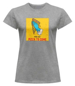 Bluzka damska z naszywką Pray for pizza