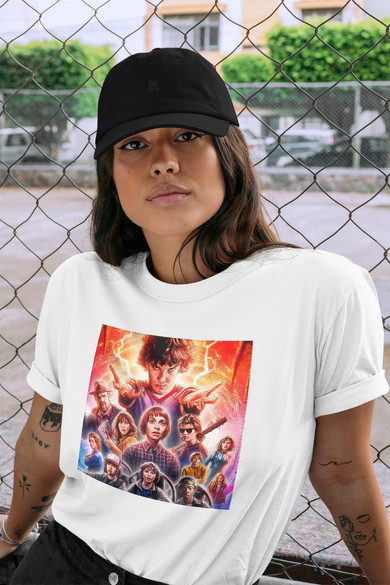 Koszulka z naszywką Stranger Things squad 2