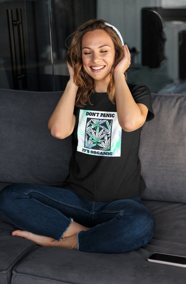 Bluzka damska z naszywką Don't panic