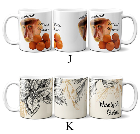 Zestaw ŚWIĄTECZNY poduszka i kubek + GRATIS! WZORY