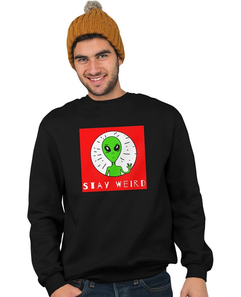 Bluza z naszywką Stay weird