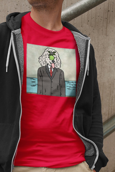 Koszulka z naszywką DOG PARODY: Syn człowieczy