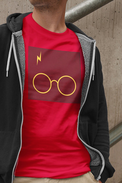 Koszulka z naszywką  Harry Potter glasses