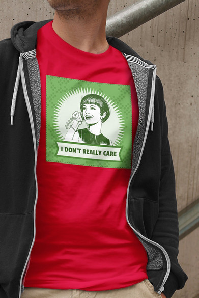 Koszulka z naszywką I don't really care