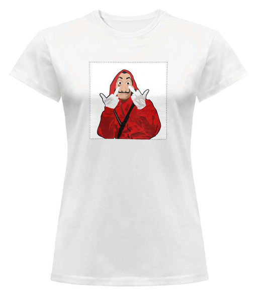 Bluzka damska z naszywką Dom z papieru 03