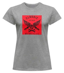 Bluzka damska z naszywką Cafe racer