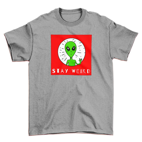 Koszulka z naszywką Stay weird