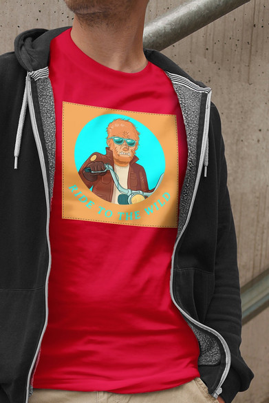 Koszulka z naszywką Ride to the wild