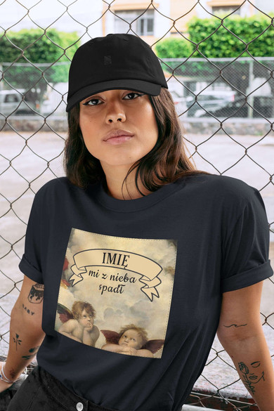 Koszulka z naszywką na Walentynki TWÓJ NAPIS