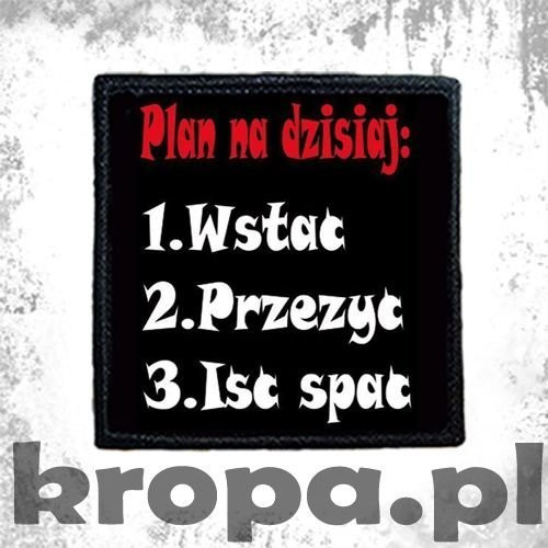 Naszywka PLAN NA DZISIAJ... 02