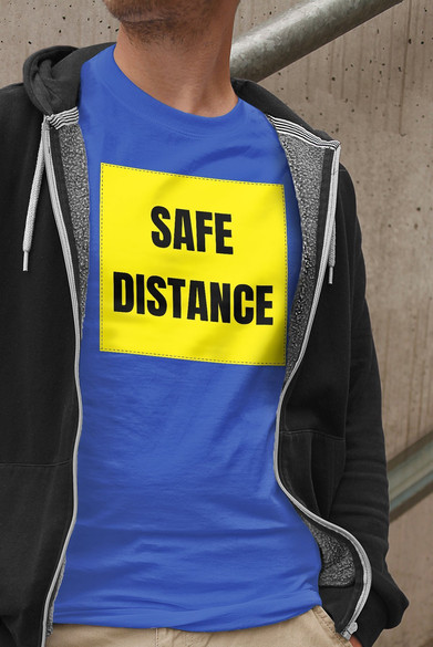 Koszulka z naszywką SAFE ..... Covid-19