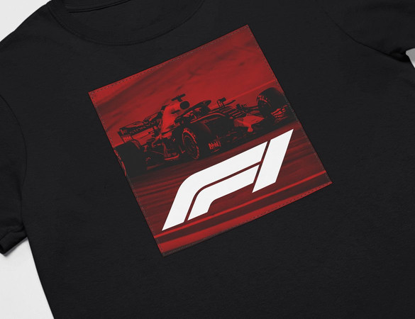 Koszulka z naszywką F1 poster