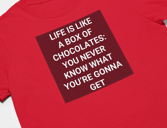 Koszulka z naszywką Forrest G. life is like