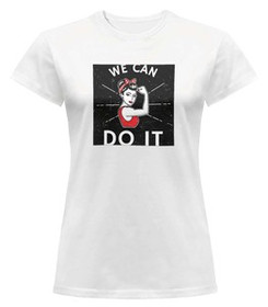 Bluzka damska z naszywką We Can Do It
