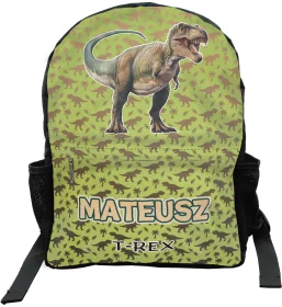 Plecak szkolny Dinozaury T-Rex + imię dziecka